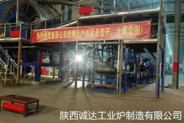 內蒙普澤公司3200KVA礦渣加熱爐順利投產出棉！